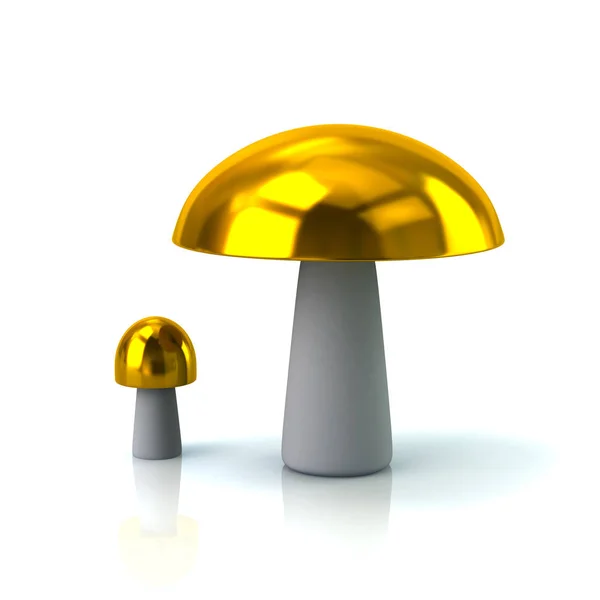 Gyllene svampar ikoner — Stockfoto