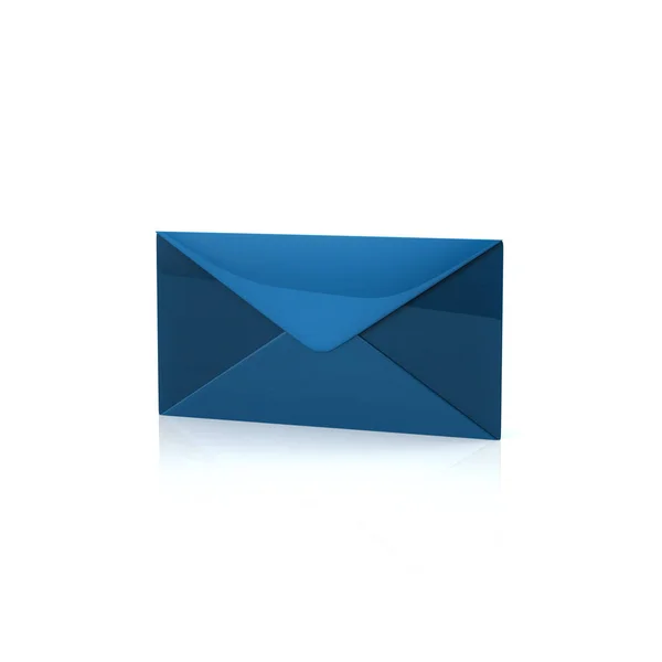 Ícone envelope azul — Fotografia de Stock