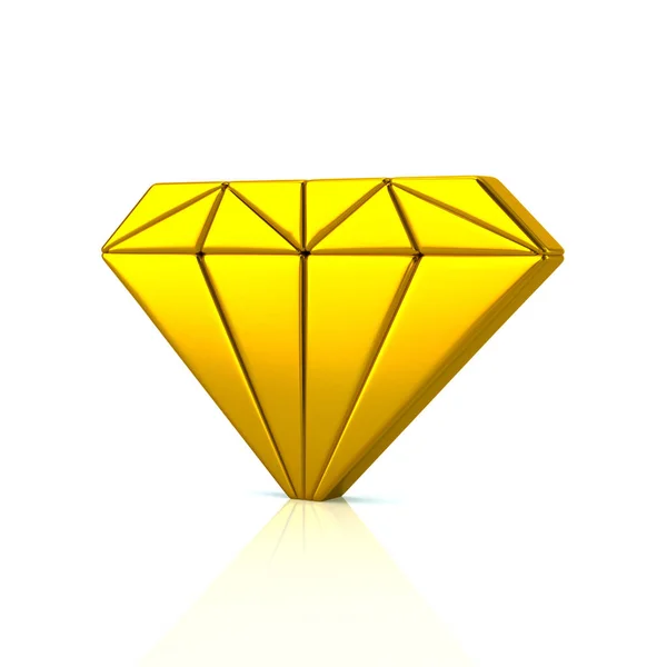 Goldene Diamanten-Ikone — Stockfoto
