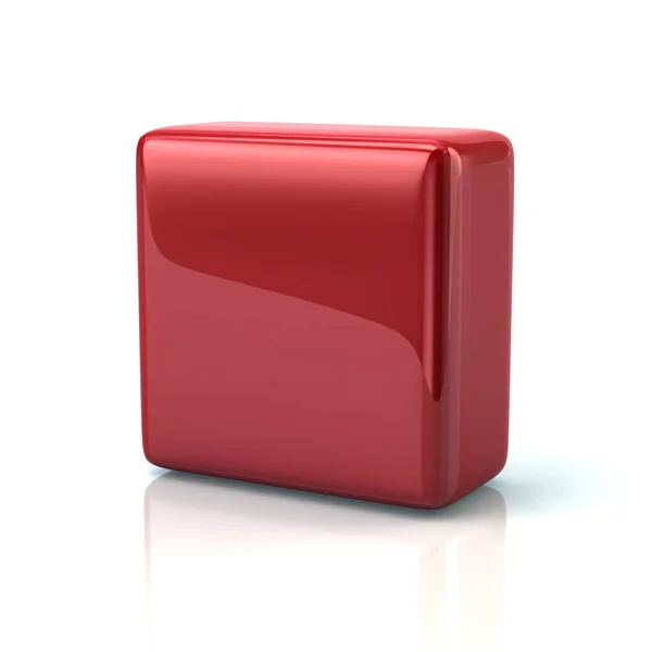 3 d 赤いブロック — ストック写真