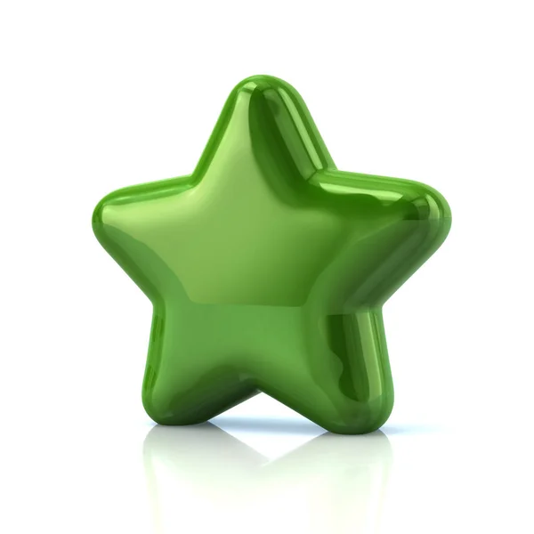 Ícone Estrela Verde — Fotografia de Stock