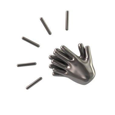 Silver hands applause clipart