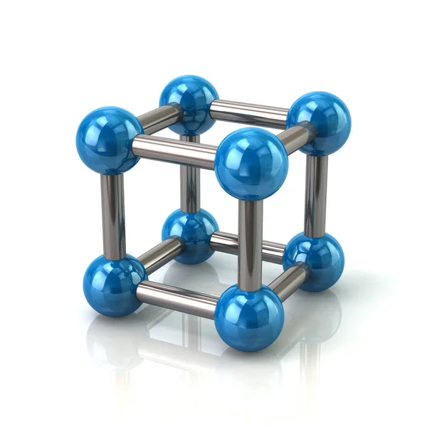 Modré krystalové mřížky struktura — Stock fotografie