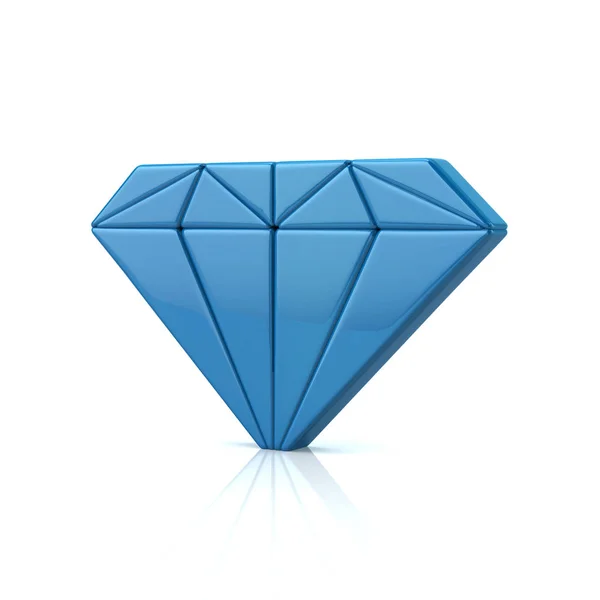 Blue diamond icon — Stock Photo, Image