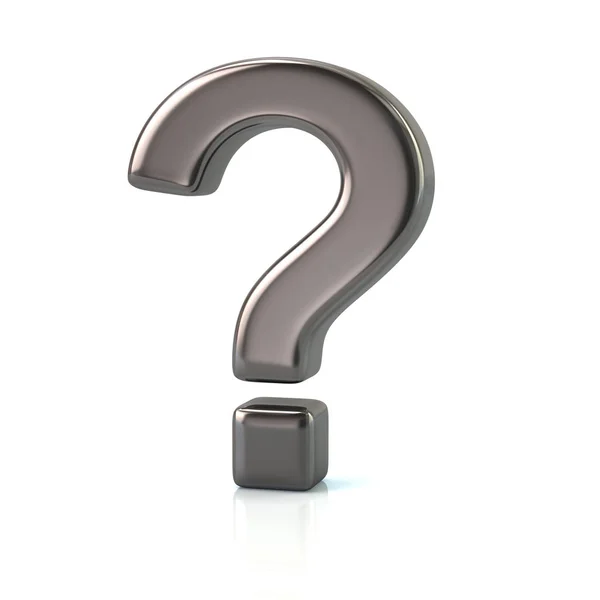 Silver question mark — Stock Photo, Image