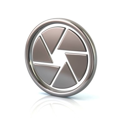 Gümüş kamera diyafram işareti