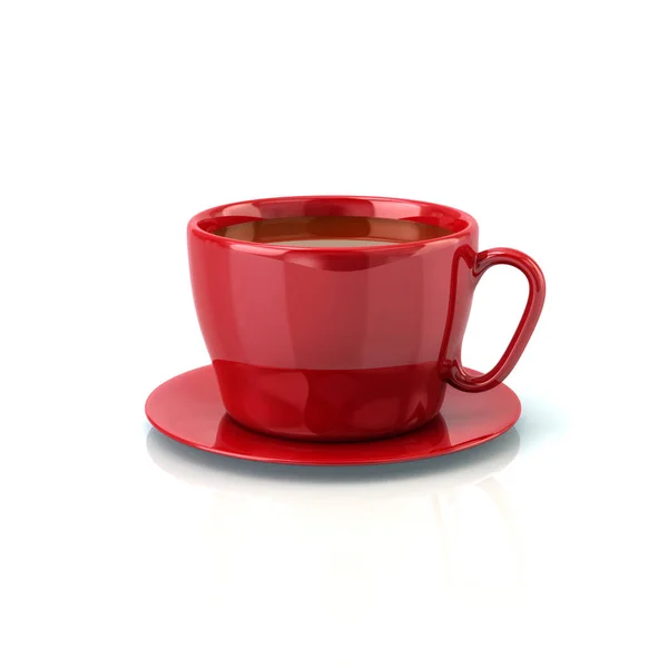 Czerwony kubek kawy — Zdjęcie stockowe