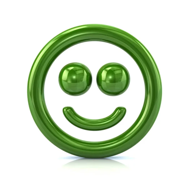 Green smile face icon