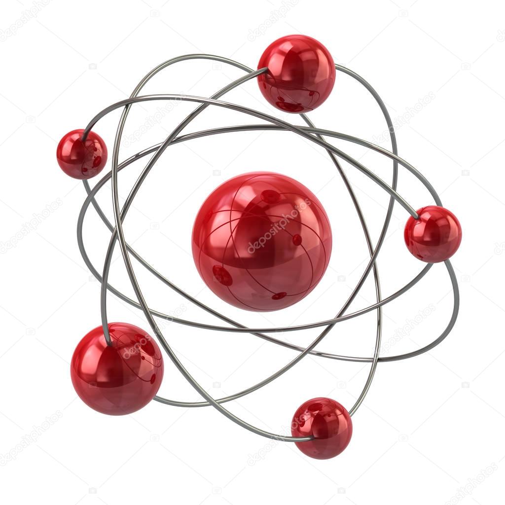 red atom molecule icon