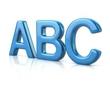 Mavi Abc harfleri 