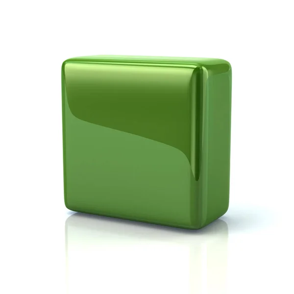 Bloco verde brilhante — Fotografia de Stock