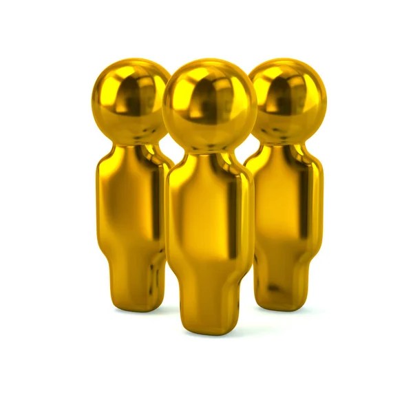 Ikona złotej osób — Zdjęcie stockowe