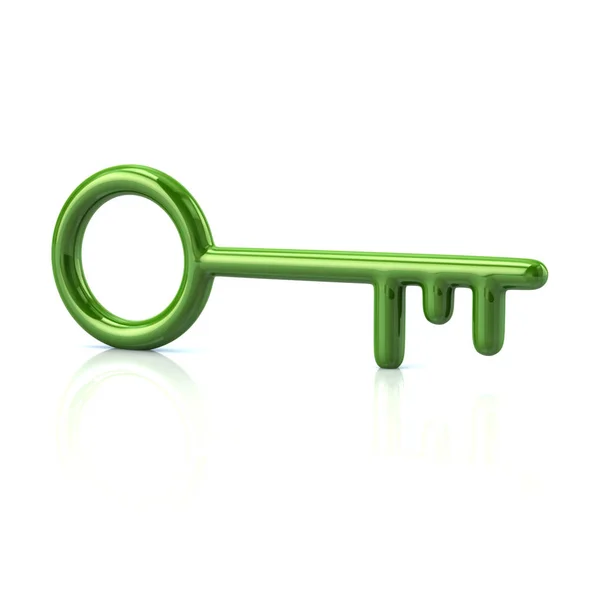 Green key icon — Stock Photo, Image