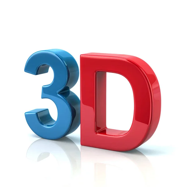 3d rendering of 3D word — Stock Photo, Image