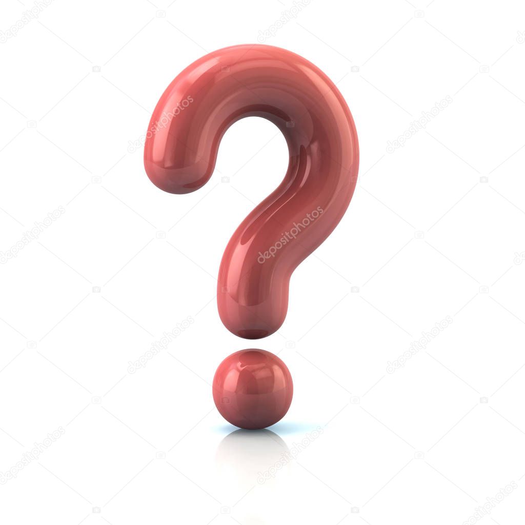 Pink question mark sign 