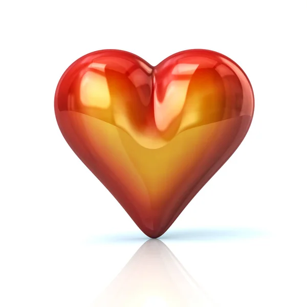 Bright glossy heart — Stock Photo, Image