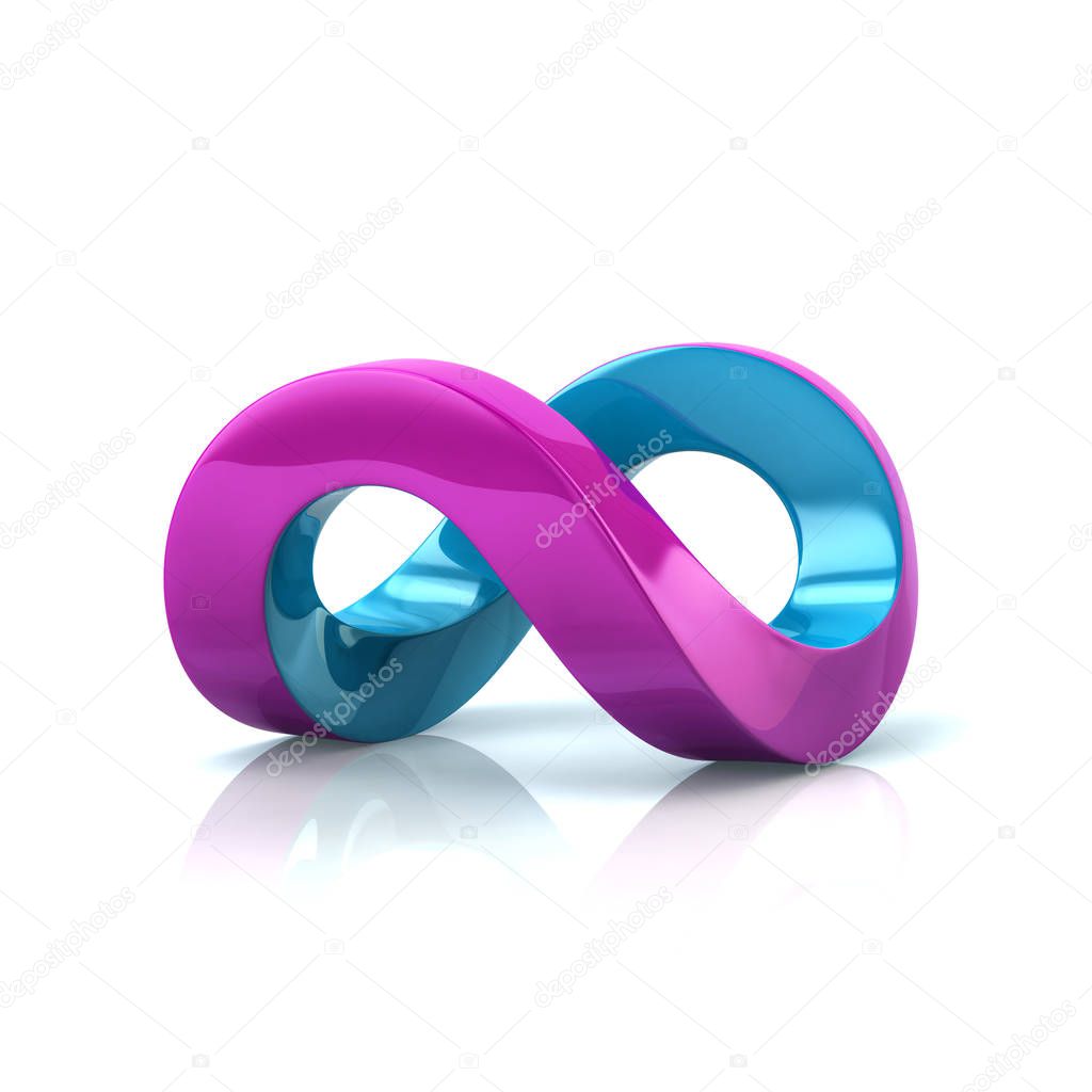 Blu e viola simbolo di infinito — Foto stock di © valdum #139071350, image size:1024x1024