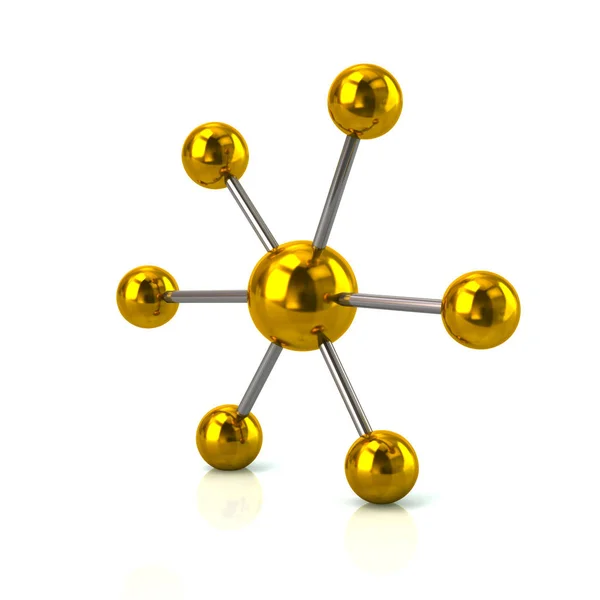 Zakelijke gouden netwerkpictogram — Stockfoto