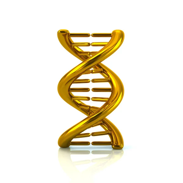 Ícono de molécula de ADN dorado —  Fotos de Stock