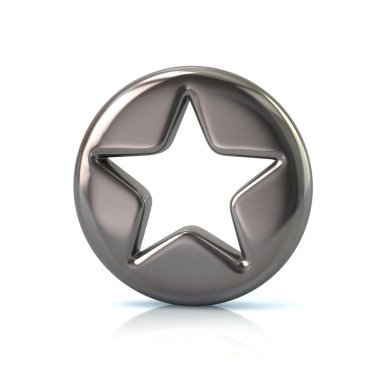 Gümüş Yıldız işareti düğmesi 