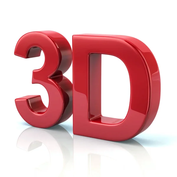 红色 3d 字 — 图库照片