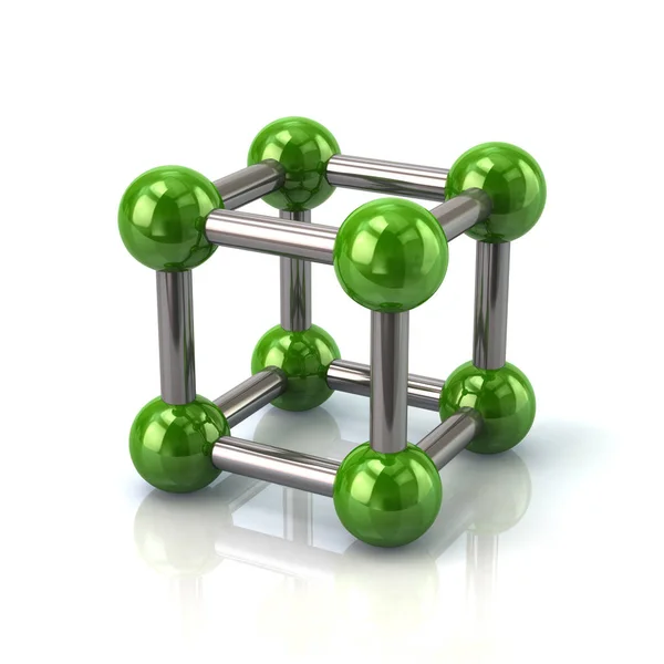 緑の結晶格子の構造 — ストック写真