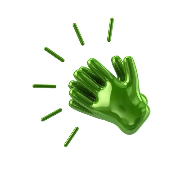 Green hands clapping — Stock Photo, Image