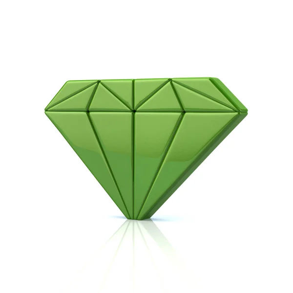 緑色のひし形アイコン — ストック写真