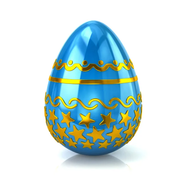 Huevo azul de Pascua — Foto de Stock