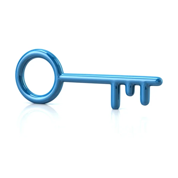 Modrá ikona klíče — Stock fotografie