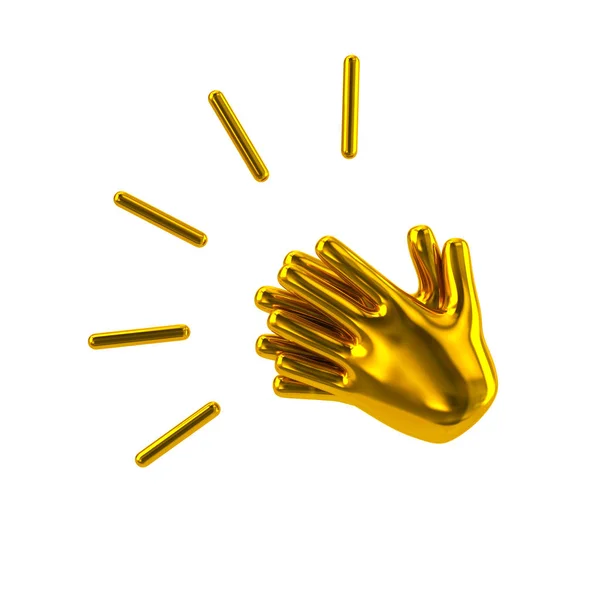 Gyllene händer applåder — Stockfoto
