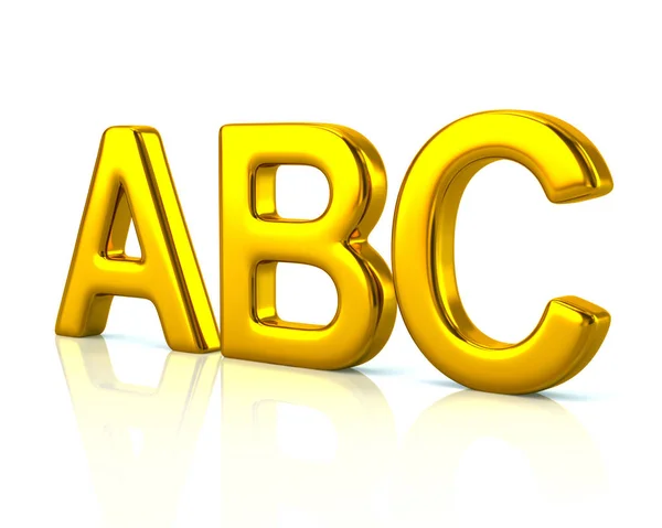 Gouden Abc letters — Stockfoto