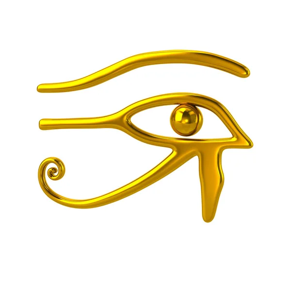 Golden Eye of Horus symbol — Zdjęcie stockowe