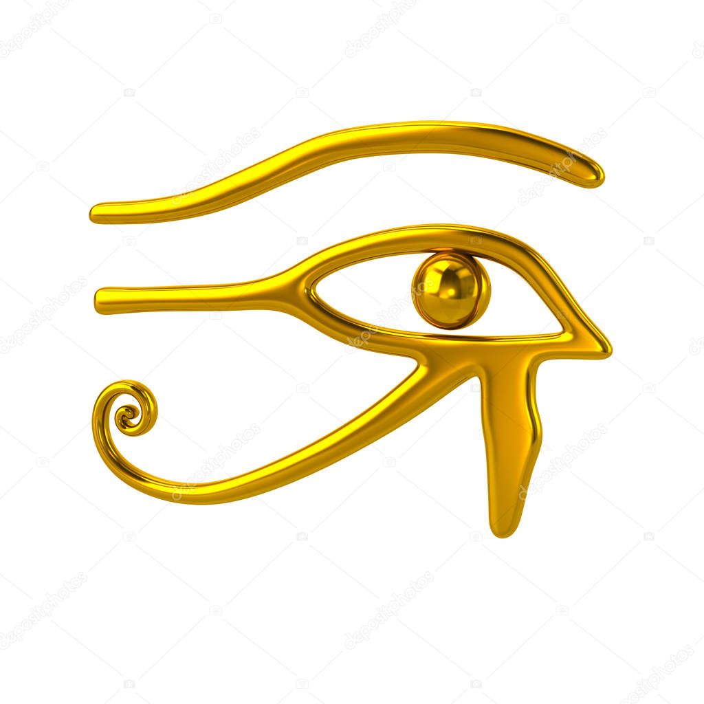 Golden Eye of Horus symbol