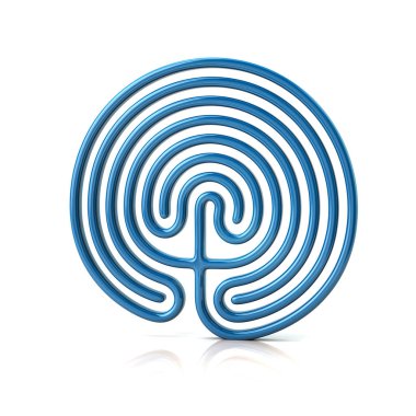 Blue Greek labyrinth