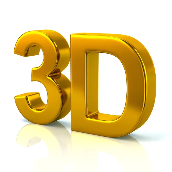 Gouden 3D-woord — Stockfoto