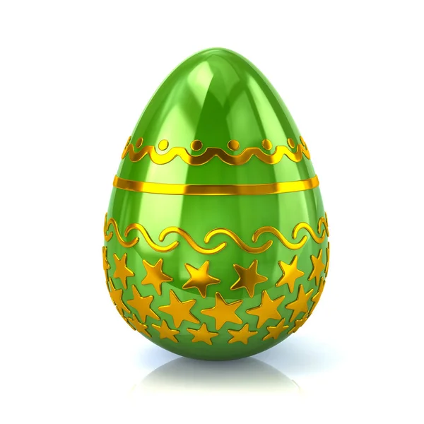 Зелений пасхальне яйце — стокове фото