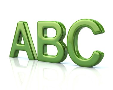 Yeşil Abc harfleri 