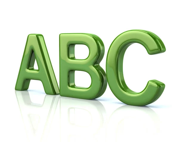 Grüne Abc-Buchstaben — Stockfoto