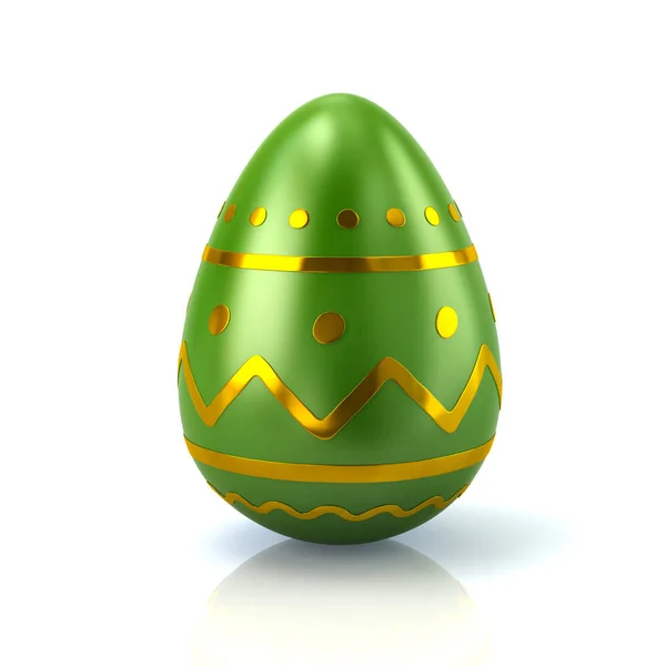 Uovo di Pasqua verde e dorato — Foto Stock