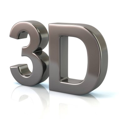 3D kelime gümüş