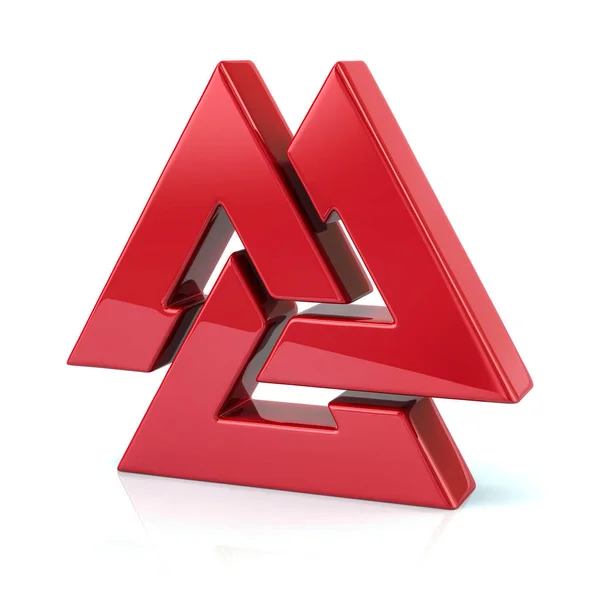 Red Valknut symbool — Stockfoto