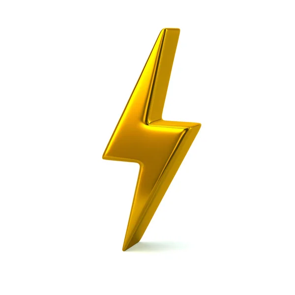 Gouden thunderbolt pictogram — Stockfoto