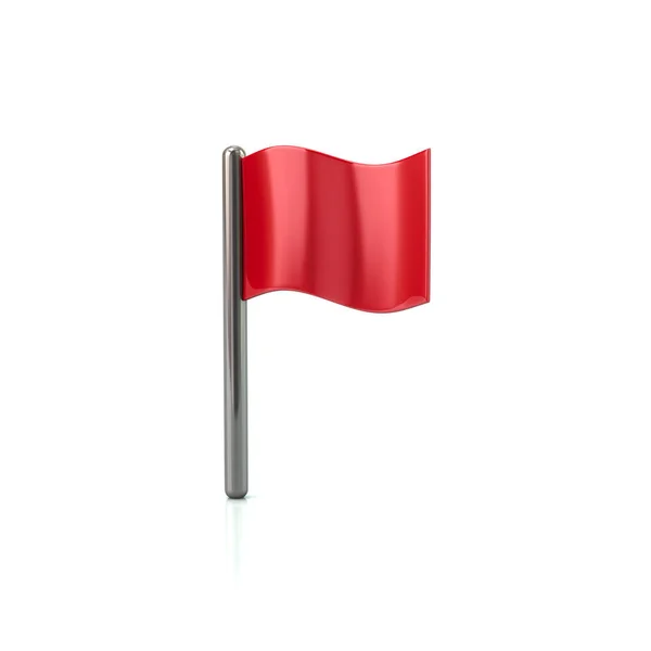 Ícone bandeira vermelha — Fotografia de Stock