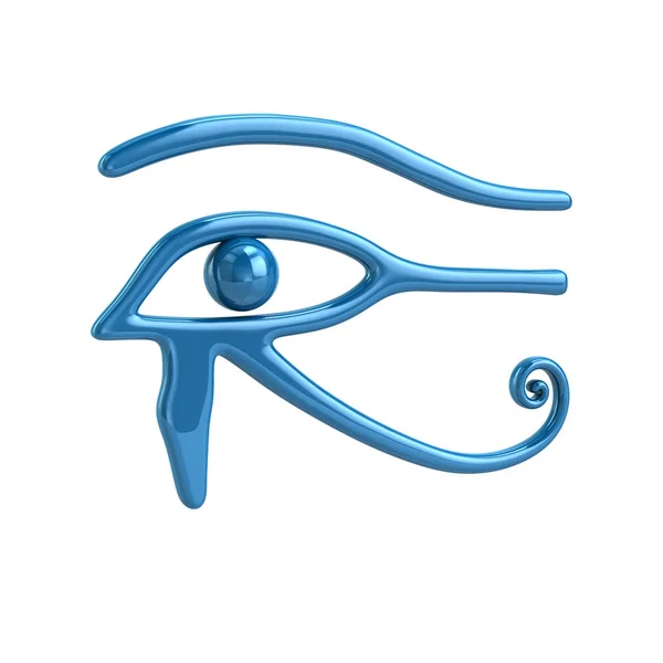 Blauw oog van Horus symbool — Stockfoto