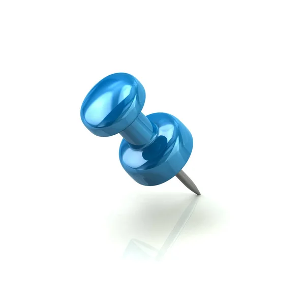 Blauwe push pins — Stockfoto