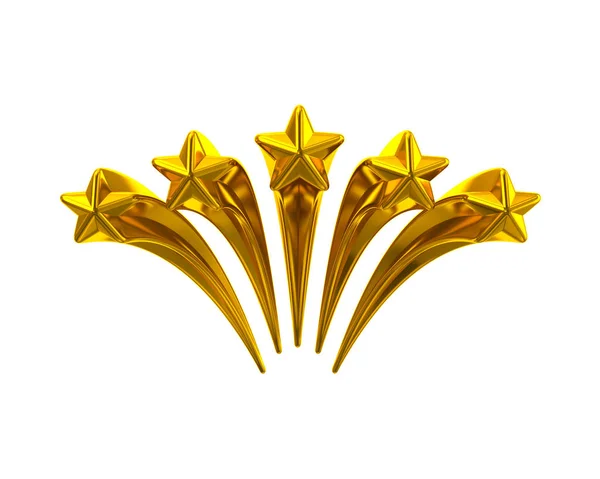 Goldene fünf Sterne — Stockfoto