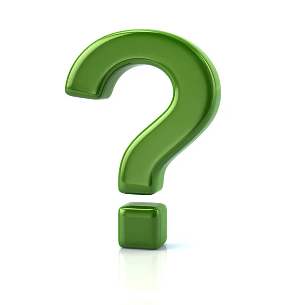 Green question mark — Stock Photo, Image