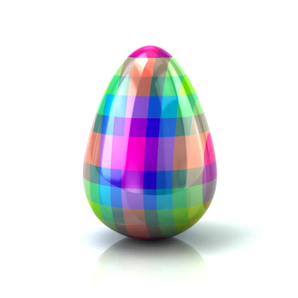Huevo de Pascua a cuadros — Foto de Stock