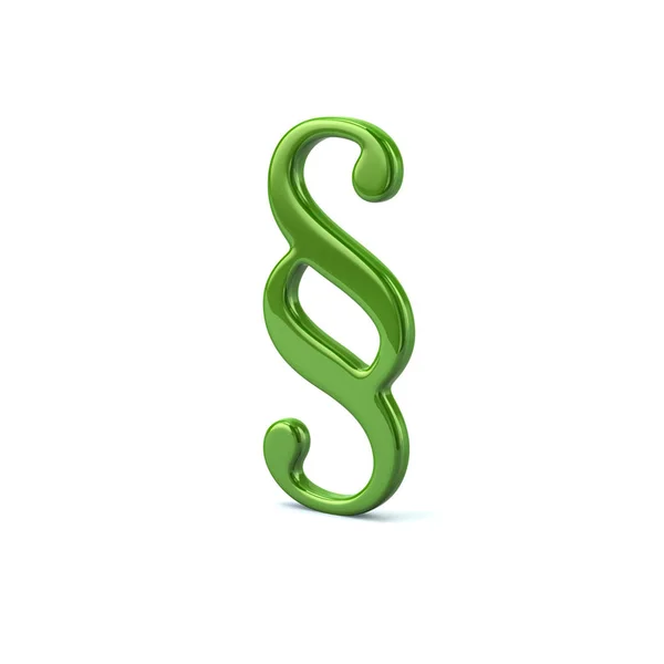 Simbolo del paragrafo verde — Foto Stock